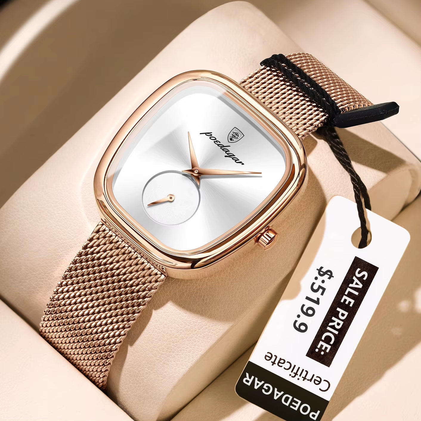 Luxury Fashion Elegant Ladies Watch Waterproof Watch for Woman Mesh Stainless Steel Quartz Women'S Watches Female Reloj